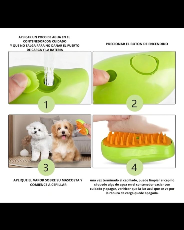 Cepillo Vaporizador para Mascotas